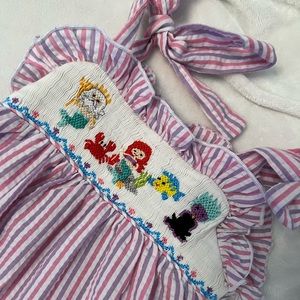 Little Mermaid Smocked Polka Dot Boutique outfit 12 mo